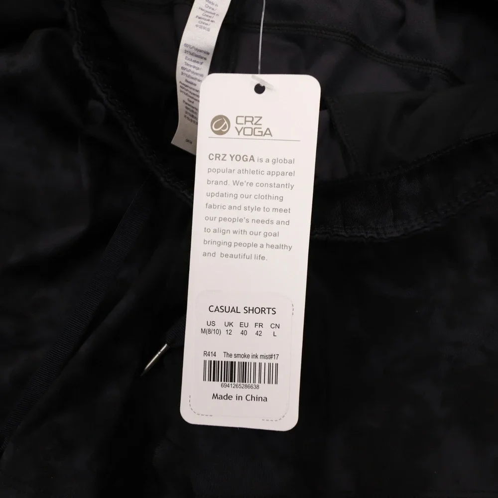 Craze Yoga Women's‎ Black Grey Printed Casual Shorts 3